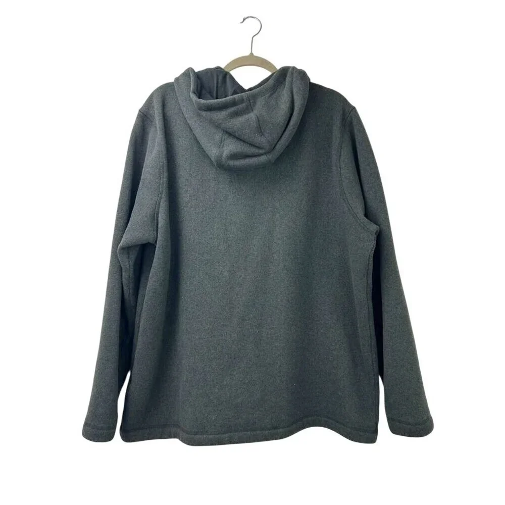 The North Face Men's XXL Hoodie 1/4 Button Sweatshirt Charcoal Gray